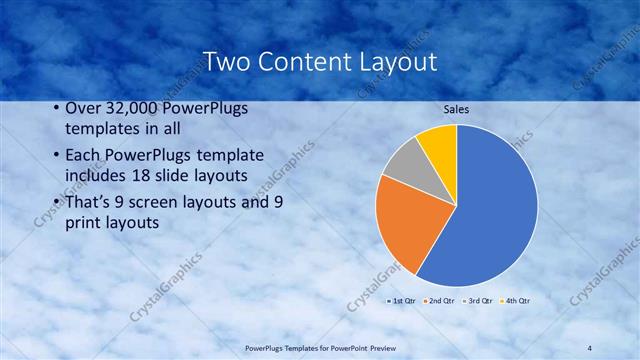 Two Content presentation slide layout