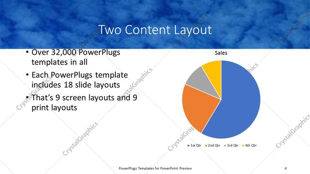 Two Content presentation slide layout