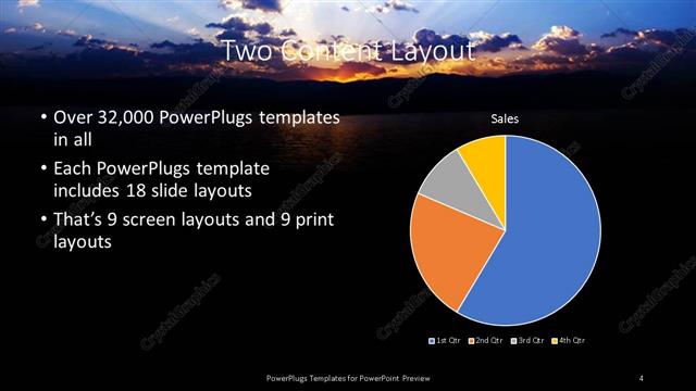 Two Content presentation slide layout