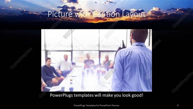 Picture with Caption presentation slide layout