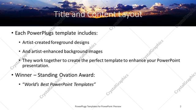 Title and Content presentation slide layout
