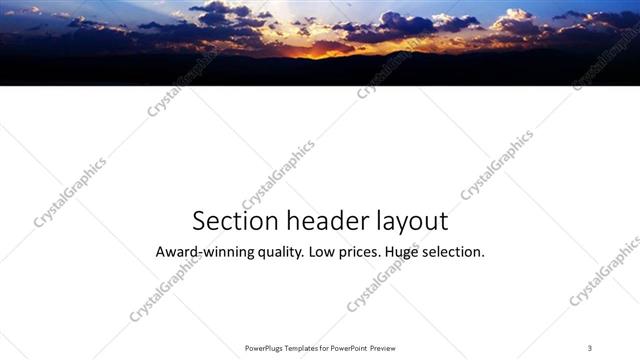 Section Header presentation slide layout