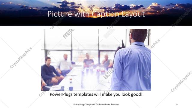 Picture with Caption presentation slide layout