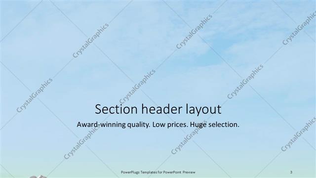 Section Header presentation slide layout
