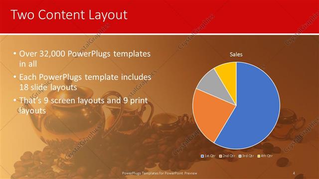 Two Content presentation slide layout