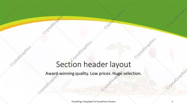 Section Header presentation slide layout