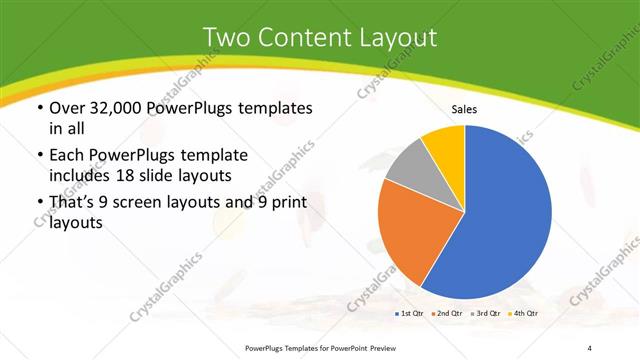 Two Content presentation slide layout