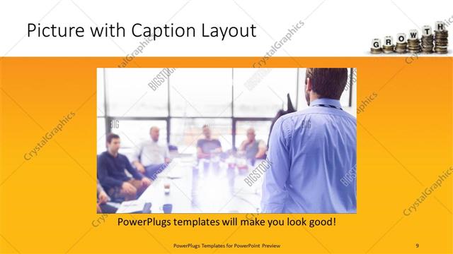 Picture with Caption presentation slide layout