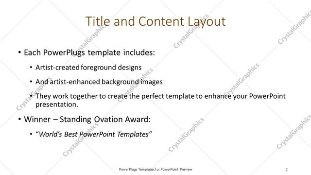 Title and Content presentation slide layout