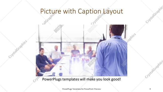 Picture with Caption presentation slide layout