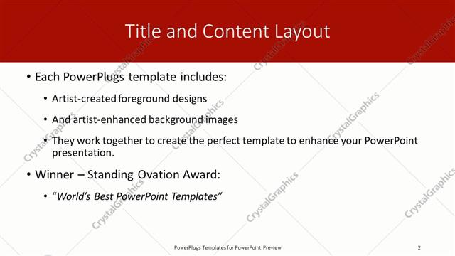 Title and Content presentation slide layout