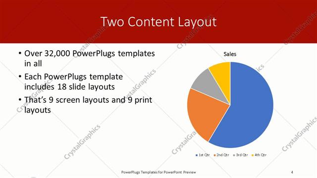 Two Content presentation slide layout
