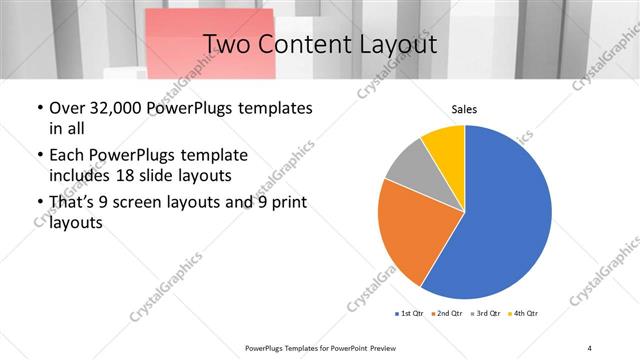Two Content presentation slide layout