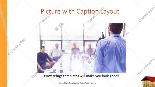 Picture with Caption presentation slide layout