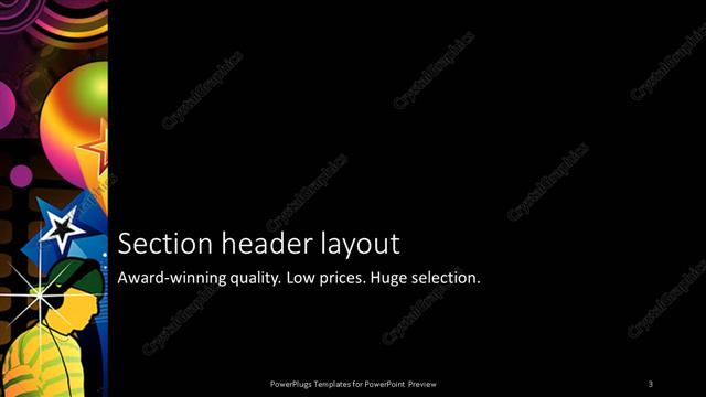 Section Header presentation slide layout