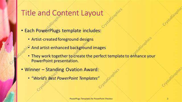 Title and Content presentation slide layout