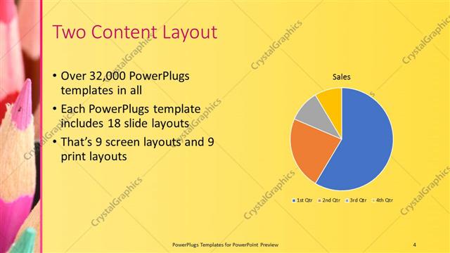 Two Content presentation slide layout