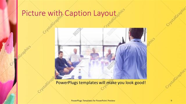 Picture with Caption presentation slide layout