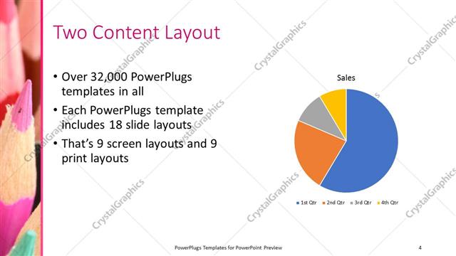 Two Content presentation slide layout