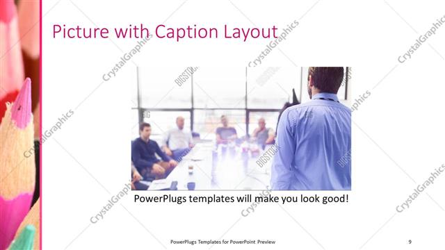 Picture with Caption presentation slide layout