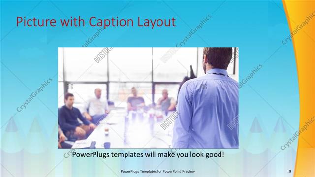Picture with Caption presentation slide layout