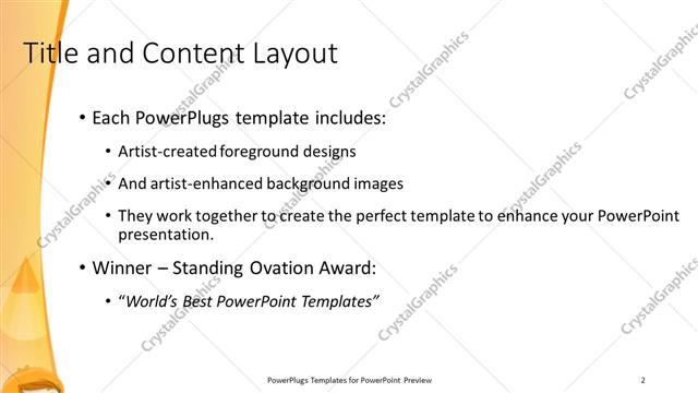 Title and Content presentation slide layout