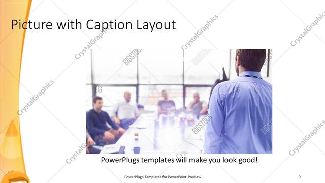 Picture with Caption presentation slide layout