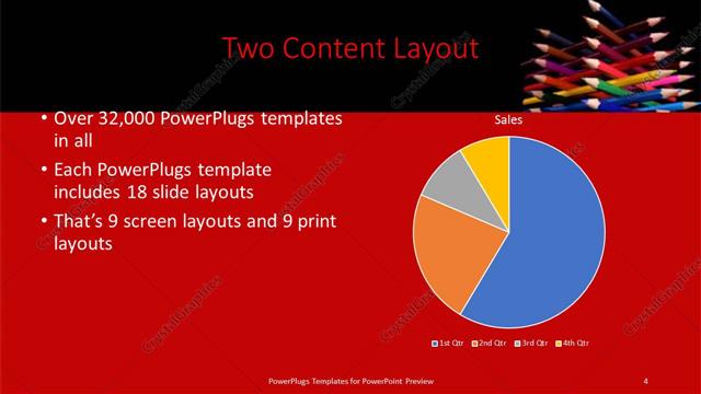 Two Content presentation slide layout