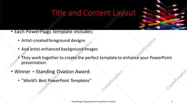 Title and Content presentation slide layout
