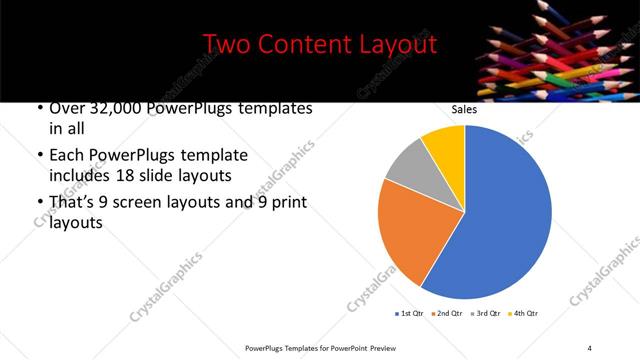 Two Content presentation slide layout