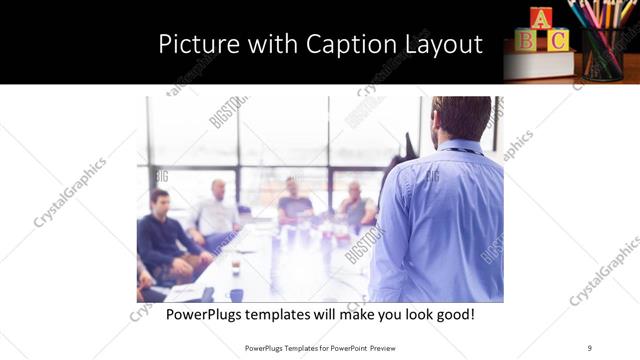 Picture with Caption presentation slide layout