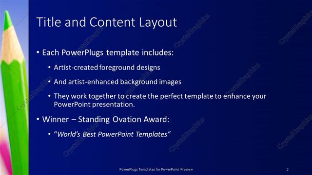 Title and Content presentation slide layout