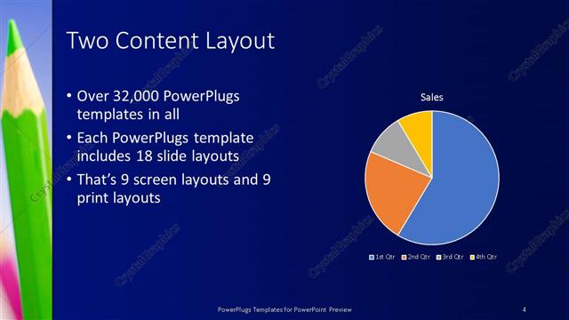 Two Content presentation slide layout