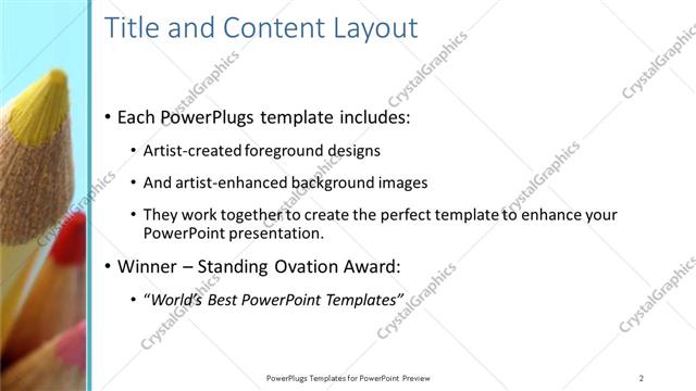 Title and Content presentation slide layout