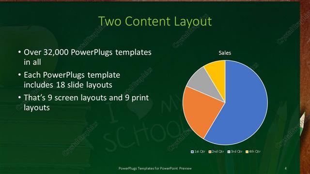 Two Content presentation slide layout