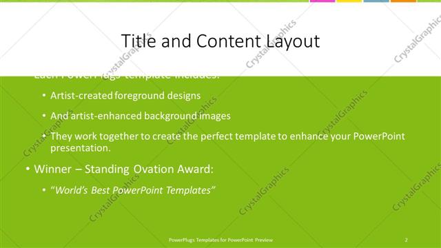 Title and Content presentation slide layout