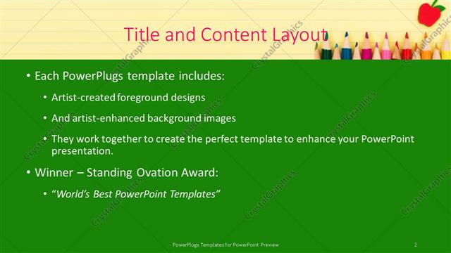 Title and Content presentation slide layout