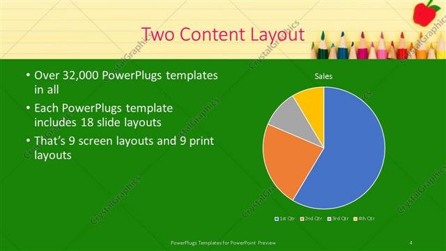 Two Content presentation slide layout