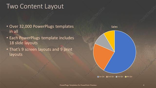 Two Content presentation slide layout