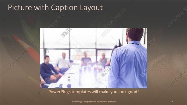 Picture with Caption presentation slide layout