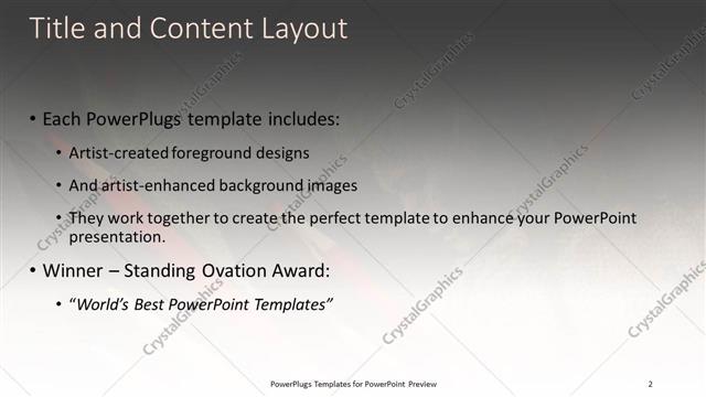 Title and Content presentation slide layout