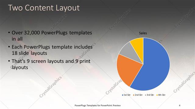 Two Content presentation slide layout