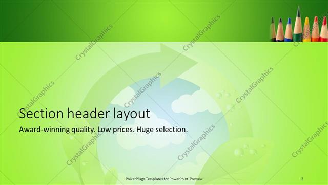 Section Header presentation slide layout
