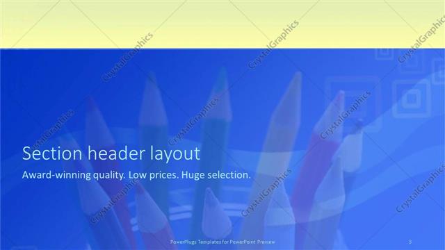 Section Header presentation slide layout