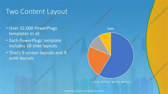 Two Content presentation slide layout
