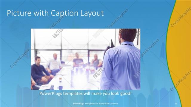 Picture with Caption presentation slide layout