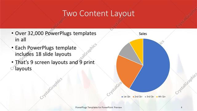 Two Content presentation slide layout