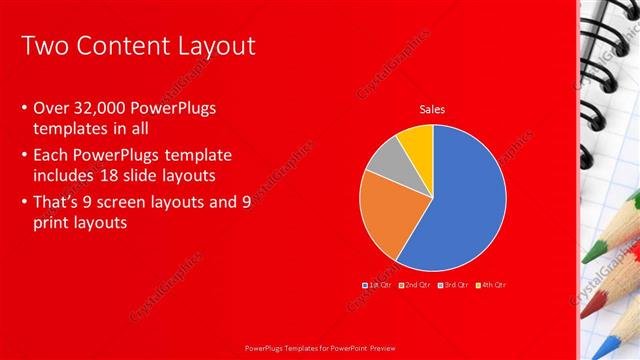 Two Content presentation slide layout