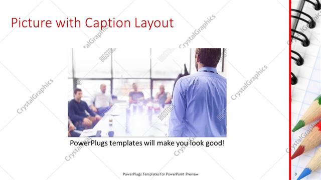 Picture with Caption presentation slide layout