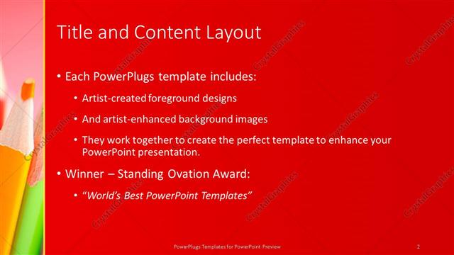 Title and Content presentation slide layout